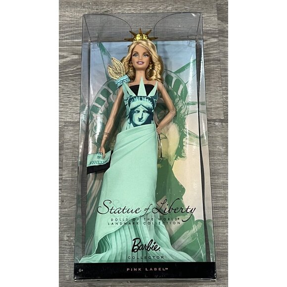 Statue of Liberty Barbie Landmark Dolls of the World Collector Pink Label BB15 Toys